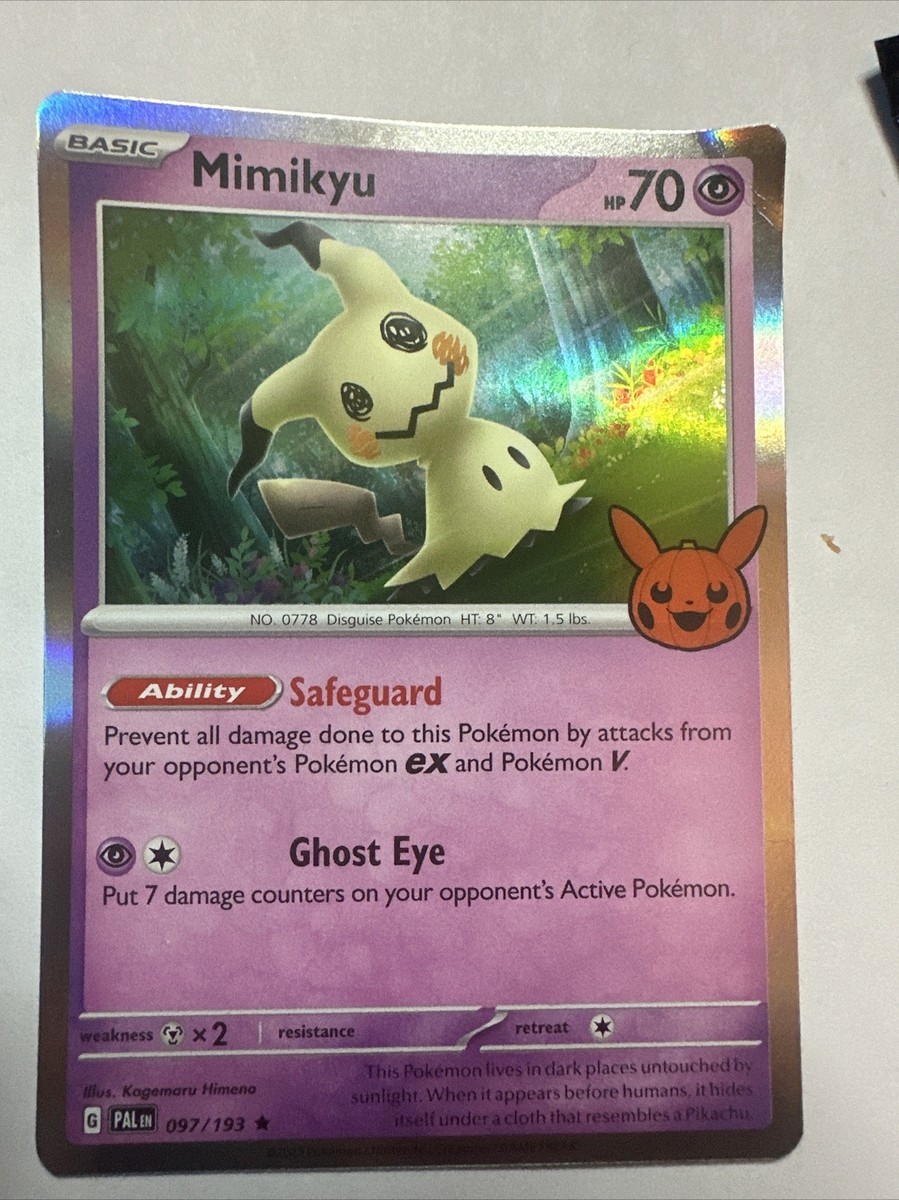 Pokmon TCG Cards Trick or Trade Halloween Individual Mimikyu 097/193 Holo