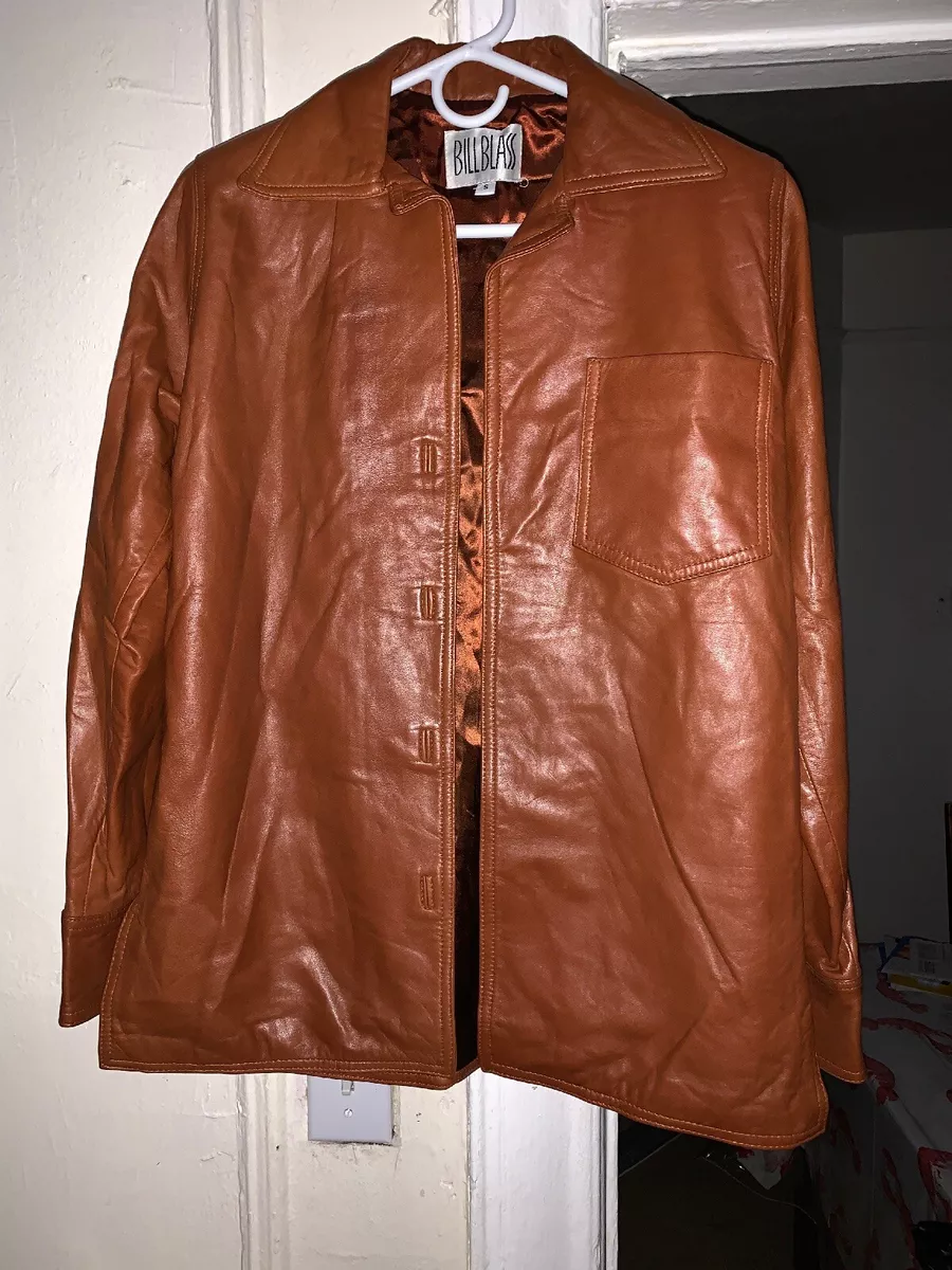 Bill Blass Men s Soft Leather Brown Jacket Size S Small