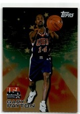 Gary Payton 2000 Topps Team USA Basketball #6 GOLD Parallel Seattle Supersonics