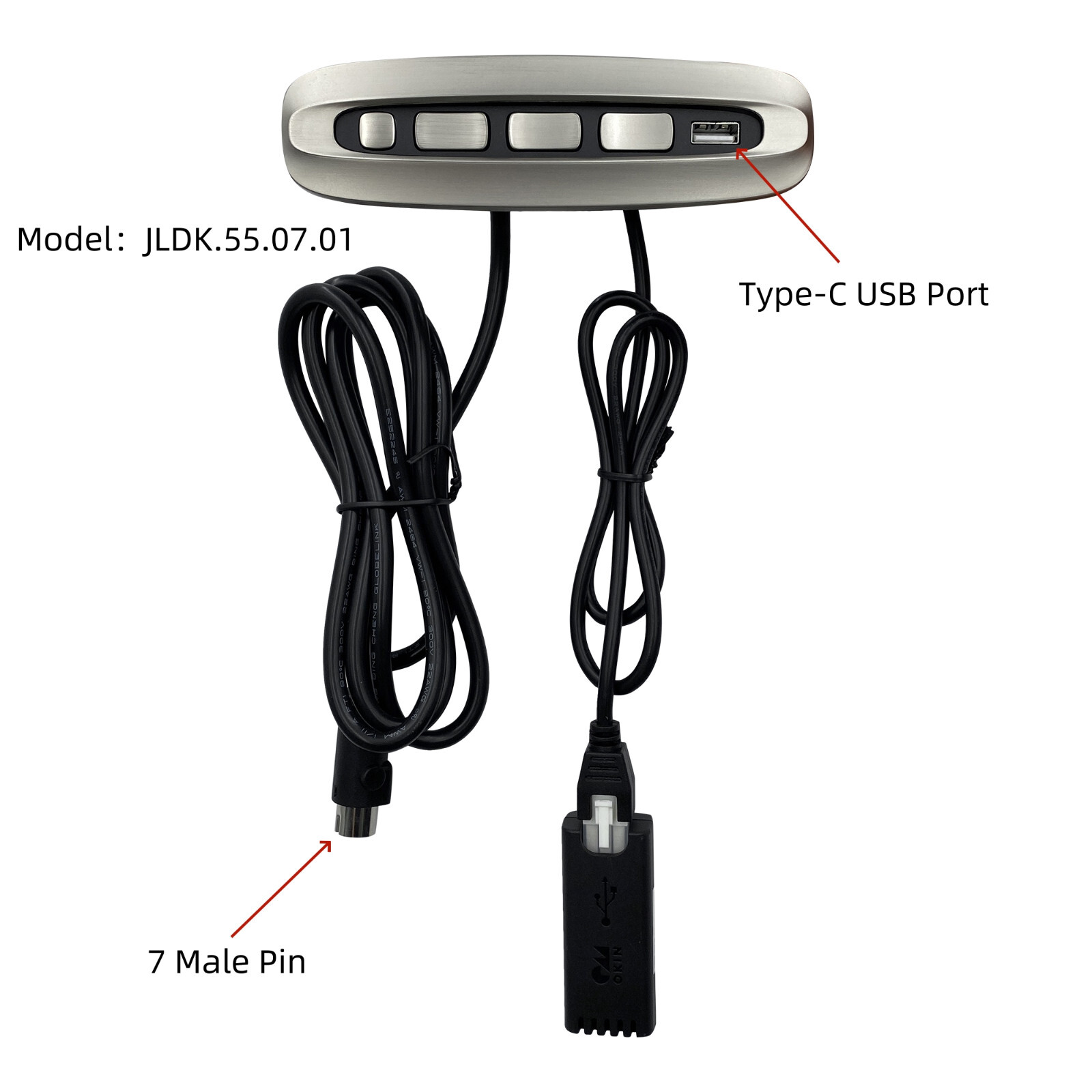 Power Recliner Okin 7 Button 7 Pin Switch Hand Control JLDK.55.07.01 Replacement