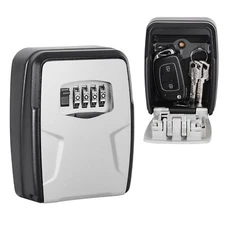 Wall Mount Key Safe Security Key Lock Box with 4 Digit Combination for Home