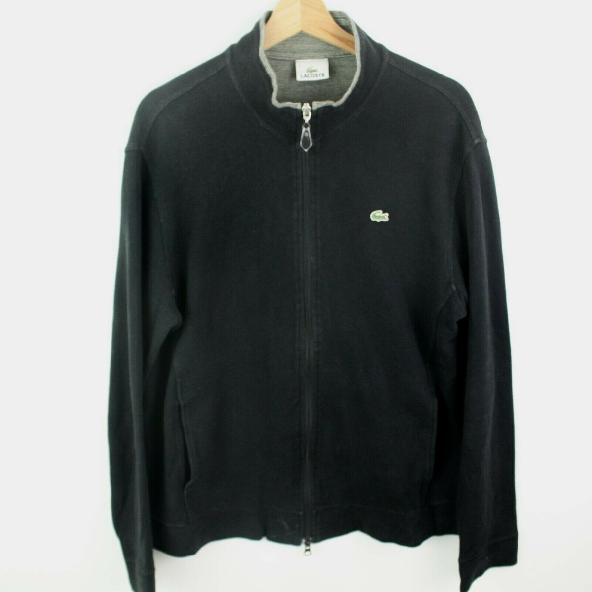 ★LACOSTE★スウェット ジップアップ ジャケット LACOSTE Mens zip up Sweatshirt Jacket Size 5 Made in Japan