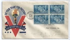 US FDC 906 Block Chinese Resistance Minkus Patriotic Cachet