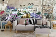3D Abstract Graffiti Wallpaper Wall Mural Removable Self-adhesive Sticker1832