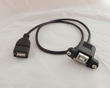 10x USB 2.0 A Female To USB 2.0 B Female Socket Panel Mount Extension Cable 50cm