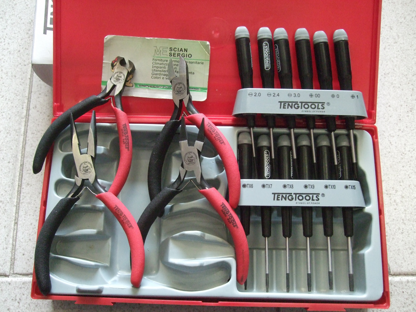 TengTools TTMI16 set elettronica cacciavite tronchesino pinza Teng Tools usag