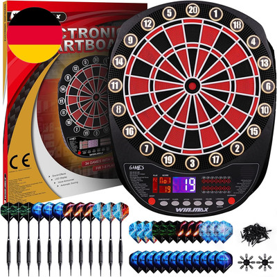Elektronische Dartscheibe Profi Set 34 Games Mit 354 Varianten3 Sprachen: Deutsc