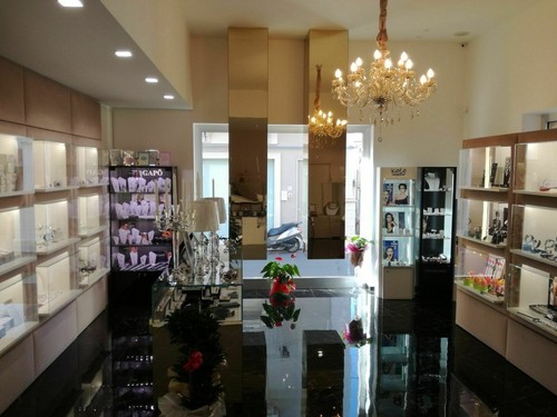 ORECCHINI Con SMERALDO E DIAMANTI PG GIOIELLI ORO BIANCO 18 karati 750% Quadrati - Foto 5 di 7