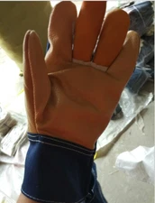 Welding Glove Gauntlets Welders Gloves Cowhide Twill Glove Labor Heat Protective