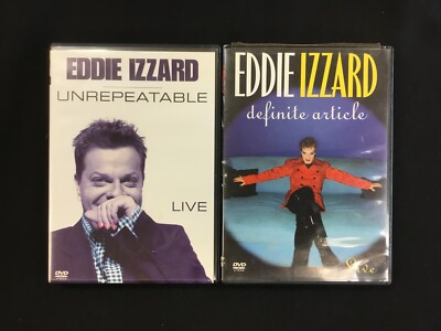 Eddie Izzard DVD Lot  Unrepeatable + Definite Article 1994/1996  FREE SHIPPING