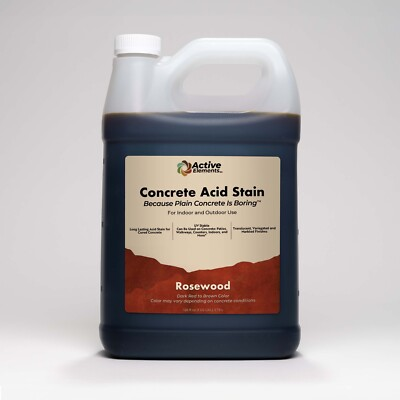 #ad Concrete acid stain decorative concrete dark red to brown 1 gallon Rosewood $99.99