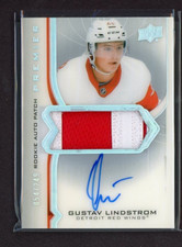 2020-21 Upper Deck Premier Acetate Rookie Patch Autographs Gustav Lindstrom /249
