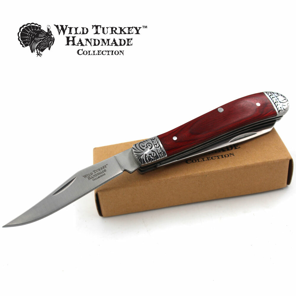 Wild Turkey Handmade Gentleman's Trapper Folding Pocket Collectors