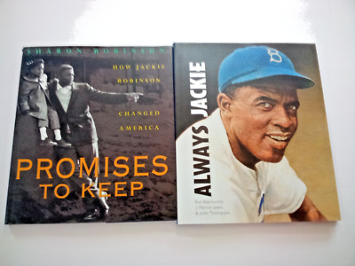 Lot 2 HC Picture Books about Jackie Robinson. One SIGNED! by his daughter.
