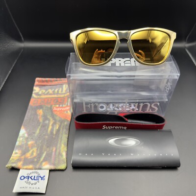 Oakley Supreme Frogskin Gold w/24k Iridium Lenses | eBay