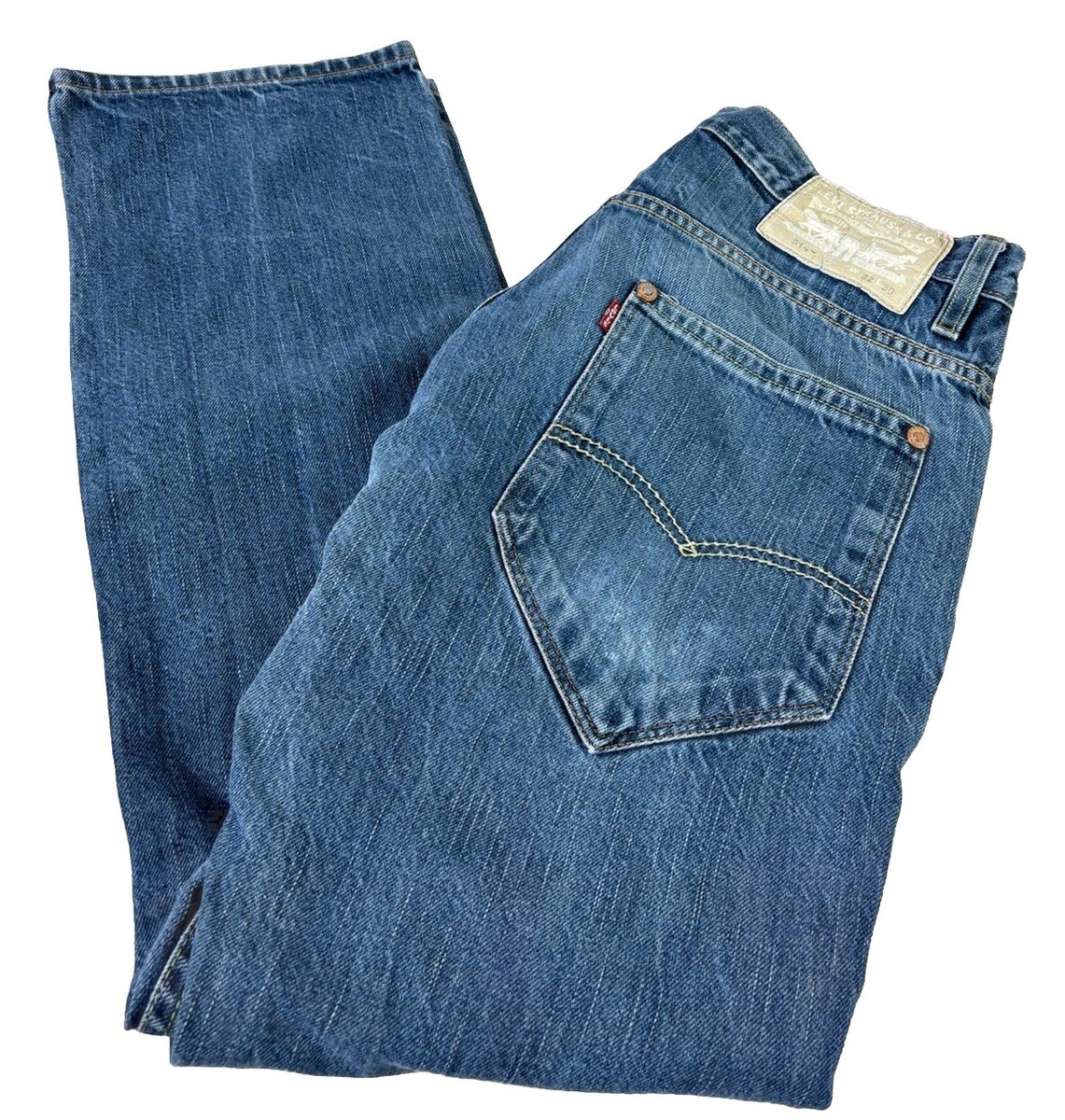 Levi's 514 Men 32x30 (Actual 32x28) Selvedge Tan Label Jeans 100