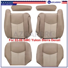 For 03-06 GMC Yukon Denali AWD 4X4 Driver &Passenger Bottom &Top Seat Cover Tan