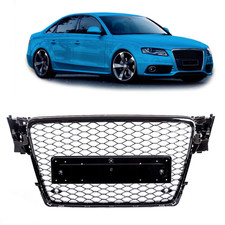 Kühlergrill Waben Sport Grill Schwarz glanz für Audi A4 B8 08-12 kein RS4