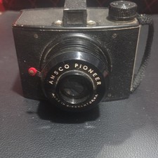 C4 Ansco Pioneer Vintage Box Camera Black Made in Binghamton NY untested