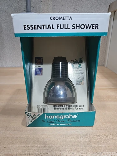 Vintage HANSGROHE Crometta ESSENTIAL SHOWER HEAD 50 NO-CLOG SPRAYS NEW Germany