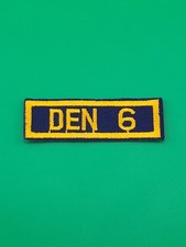 Den Number 6 Cub Scout Patch Plastic Gauze Back BSA Scouts America NEW