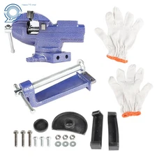 Workbench 3.2" Multi-Functional Portable 360° Swivel Base 2-In-1 Bench Vise