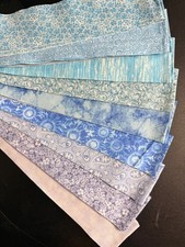 18 Piece Jelly Roll - All Light Blue - 9 Colors - DIE CUT