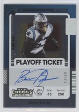 2021 Panini Contenders Veteran Playoff Ticket 13/49 Brian Burns Auto 0ie5
