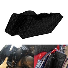 Chopped Saddlebag Liners Inserts Drop-in Liners White Stitching  Non-Stretch...