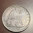 1861 50C Seated Liberty Half Dollar Nice XF Z-501