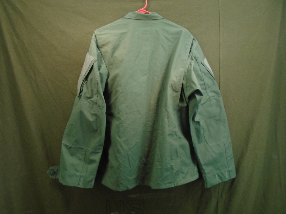 US Military Army Combat Uniform Coat Shirt OPFOR OD Green Large Short ...