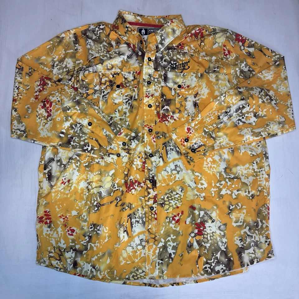 New RARE Limited Edition Kryptek x Shiner Bock Collab Mens XL Button Down Shirt - Image 4 of 4