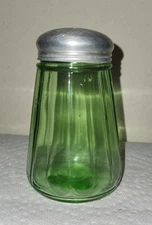 Jeanette Green URANIUM Glass Paneled Sugar Shaker