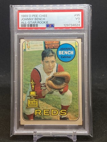 Johnny Bench [All Star Rookie] #95 card from 1969 O Pee Chee