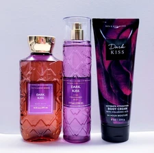Bath & Body Works DARK KISS Body Cream, Shower gel and Fragrance Mist (3 pcs)