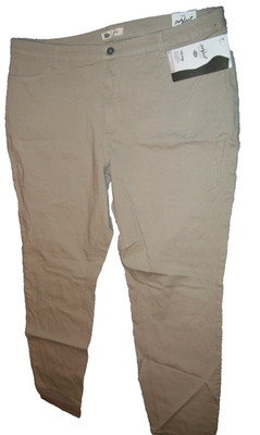 Dickies The Perfect Shape Skinny Stretch Pants Womens Size 18W Khaki New (C24)