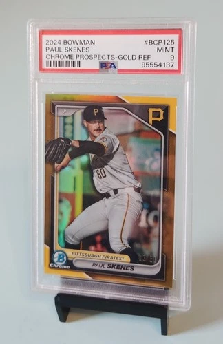 Paul Skenes 2024 Bowman Chrome #BCP-125 Gold Refractor /50 PSA 10 GEM MINT