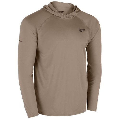 Milwaukee M550N-XL WORKSKIN Hooded Sun Shirt Sandstone, X-Large