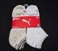 Puma Womens -Premium Training Sports Low Cut 6 Pairs Cushioned   socks SZ 5-9.5