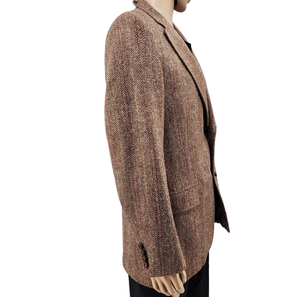 Lands End Charter Collection 复古 Harris 粗花呢西装外套,男式 42R — 第 4/4 张图片