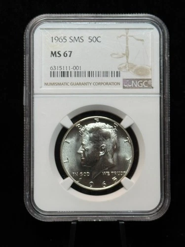 NGC MS67 1965 SMS Kennedy Half Dollar 50C Silver Coin-001