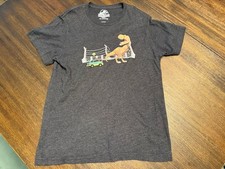 Jurassic World The Exhibition T-Shirt Youth Boys Size Large Gray Graphic