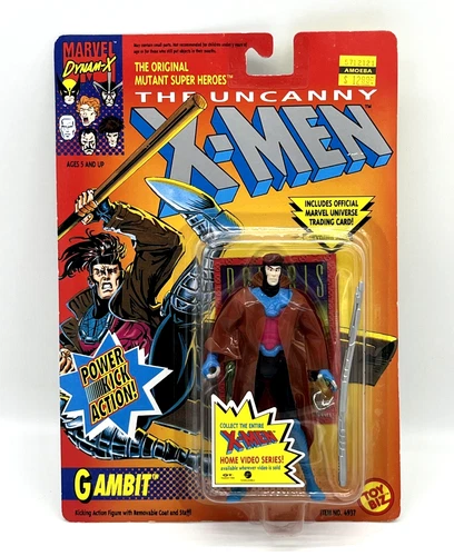 Marvel Comics Uncanny X-Men Gambit Action Figure 1992 Toybiz Vintage NIB Read
