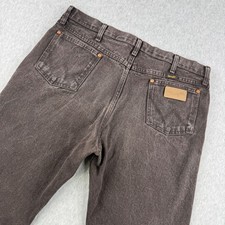 Wrangler Jeans Mens 36x34 Fits 36x33 Black 13MWZ Denim Cowboy Cut Western