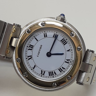 Cartier Santos Ronde 27 mm Two Tone Quartz Watch 8191