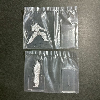 E1176 Set of 2 Baki Ichiban Kuji Acrylic Stand 3'' Bandai Japan