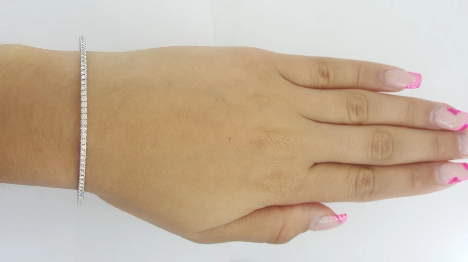 Brazalete Brazalete Tiffany & Co. Metro Diamante Eternidad 1.6 quilates Oro Blanco 18K Foto 2 de 4