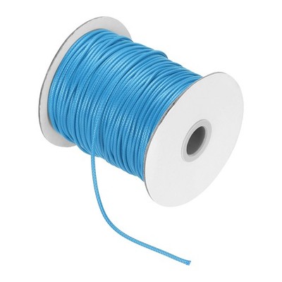Waxed Cord 3.5mm Waxed Thread 44 Yard Wax String Leather Cord (Sky Blue)