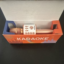 BONAOK Q37 Gold Handheld Bluetooth Karaoke Microphone USB 3.5mm Echo Control