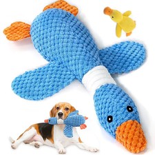 Indestructible Dog Toys for Aggressive Chewers Squeaky Plush Duck Pet Chew Toy